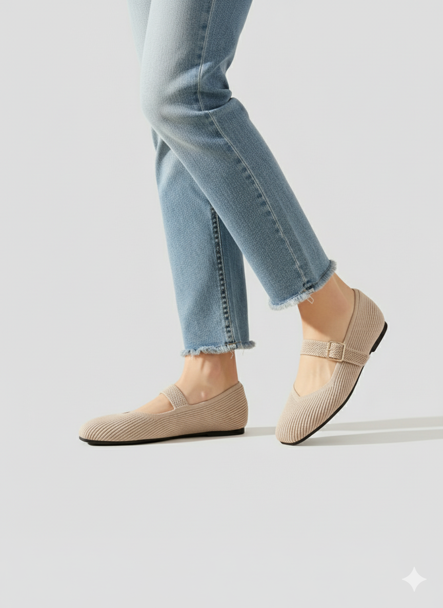 Mary-Jane Flats Toe