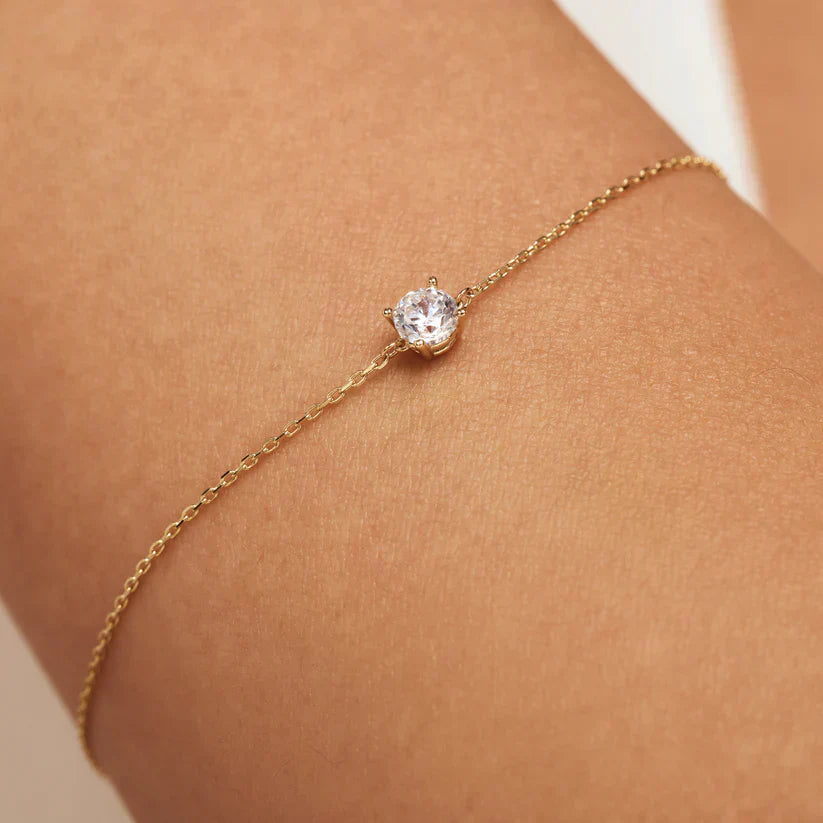 Dalynette | Bracelet with Moissanite Stones 14k Gold
