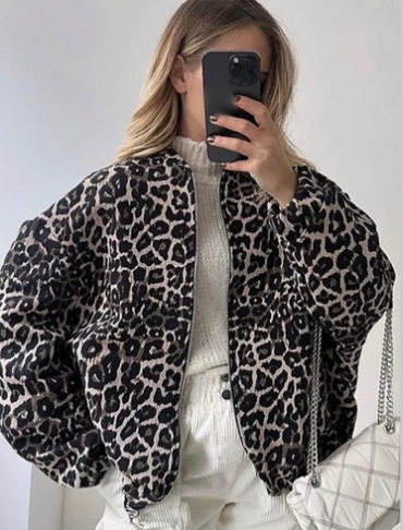 Naenia | Leather Bomber Jacket