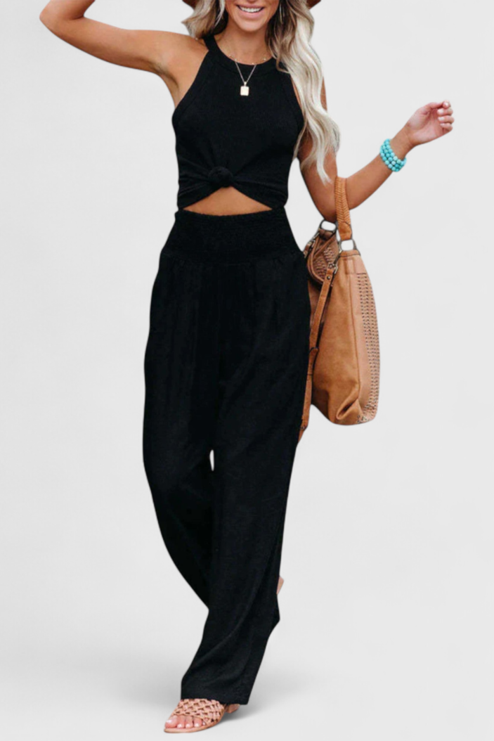 Lexia fluid cotton and linen pants with a relaxed, flowing silhouette
