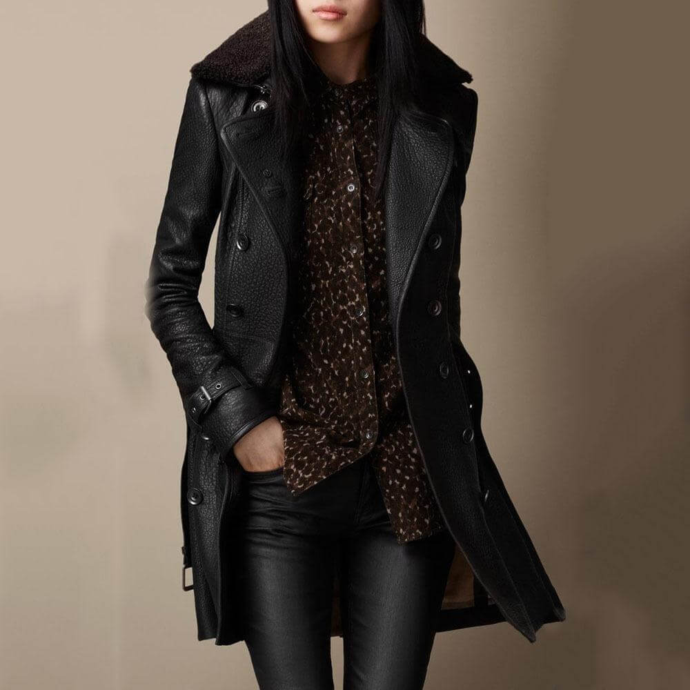 Miralis | Luxe 3/4 Leather Coat