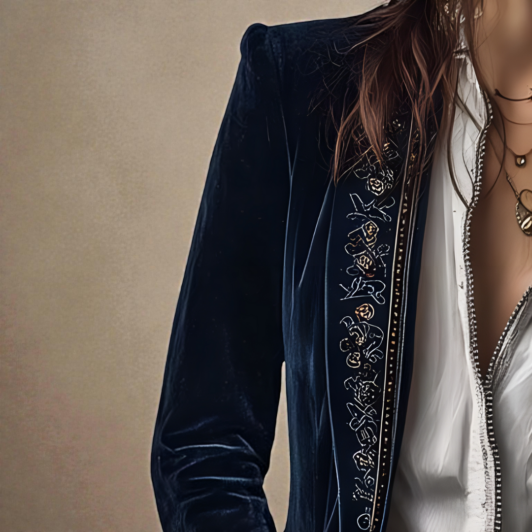 Elise | Velvet Statement Blazer