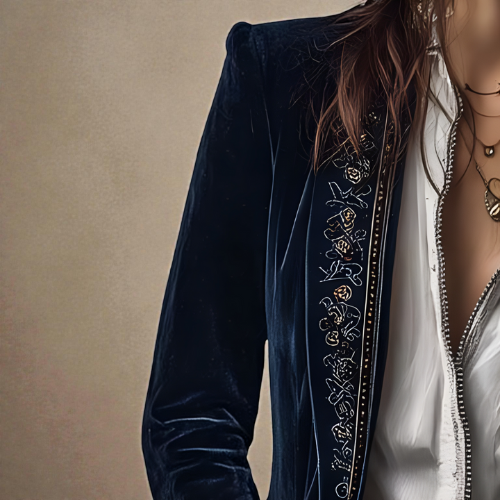 Elise | Velvet Statement Blazer