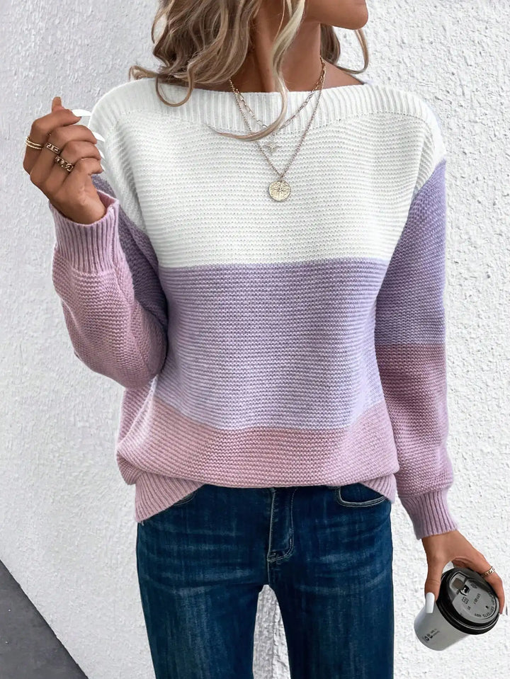 Lydia | Knitted Sweater with Soft Color Gradient