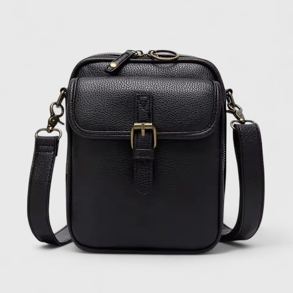 Eydora practical shoulder bag with buckle front pocket and adjustable strap