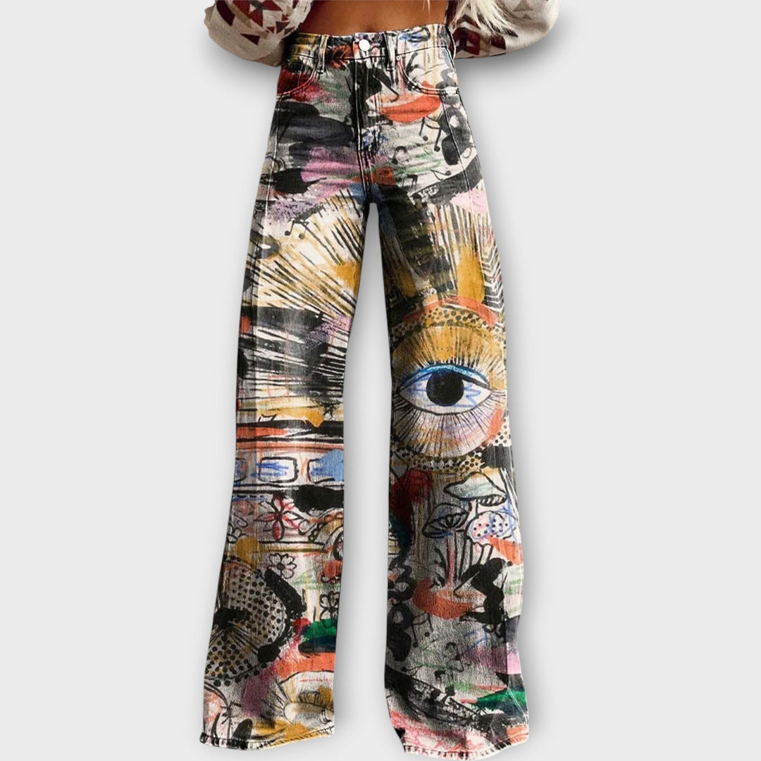 Donna | Jeans with Artistic Prints