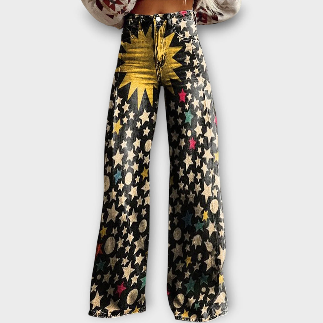 Cara | Jeans with Astral Prints