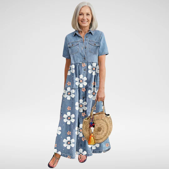 Kirra | Denim Flower Dress