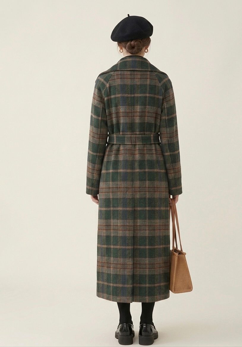 Ivy | Checkered Longline Coat