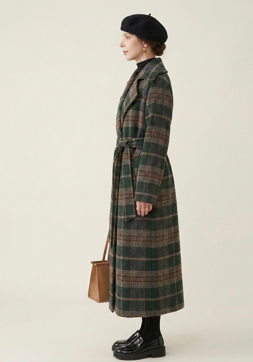 Ivy | Checkered Longline Coat