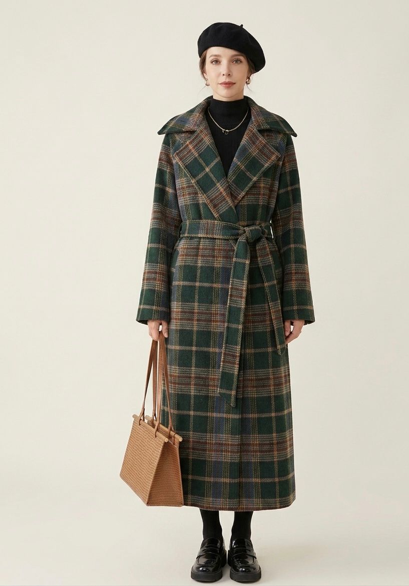 Ivy | Checkered Longline Coat
