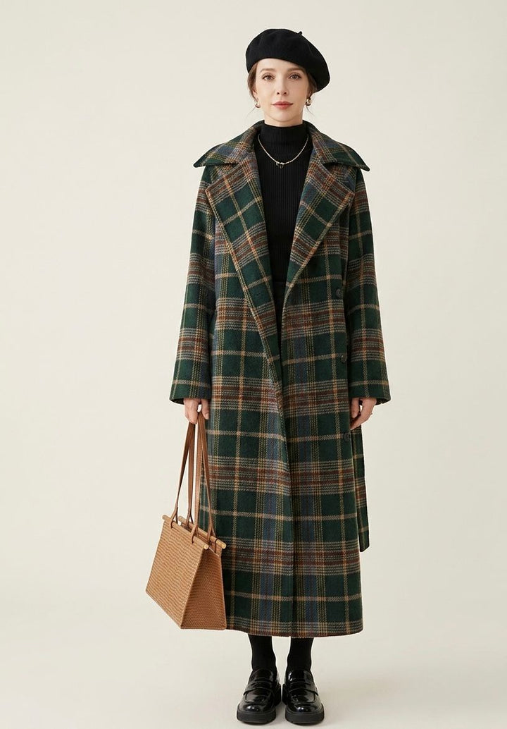 Ivy | Checkered Longline Coat