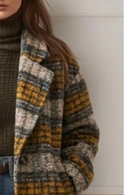 Sienna | Longline Checkered Coat