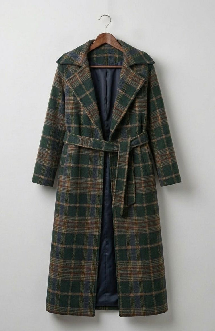 Ivy | Checkered Longline Coat