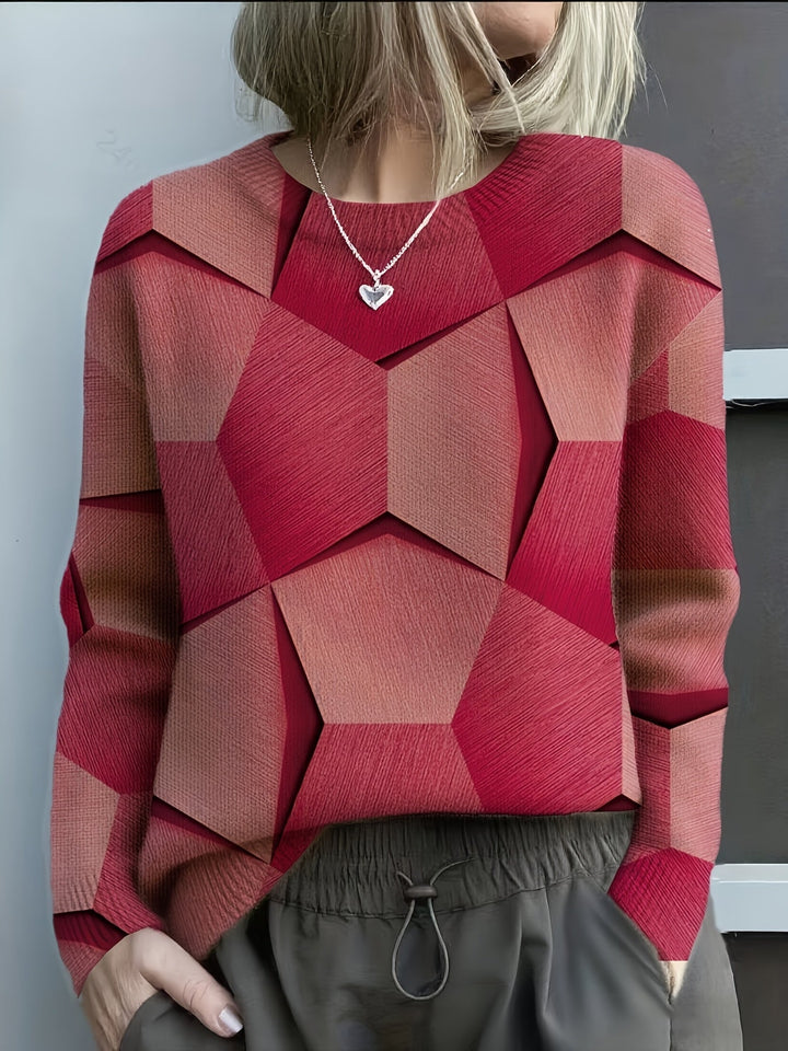 Lucia | Geometric Coloblock Knit Sweater
