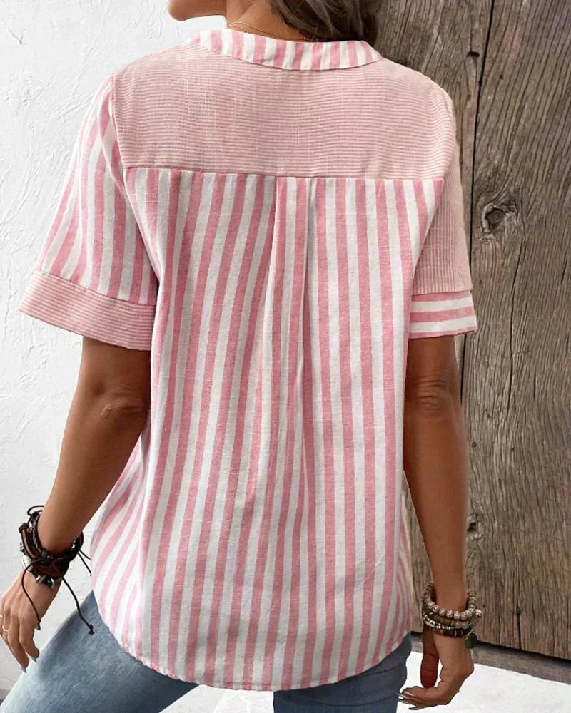 Lila | Soft Stripe Everyday Blouse