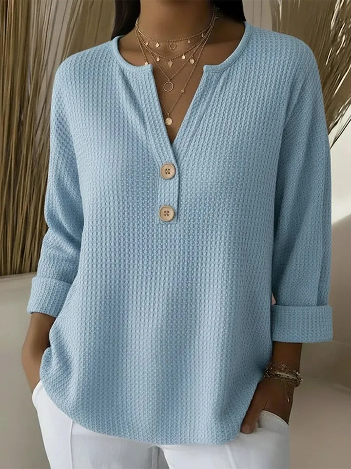 Stella | Textured Button Sweater