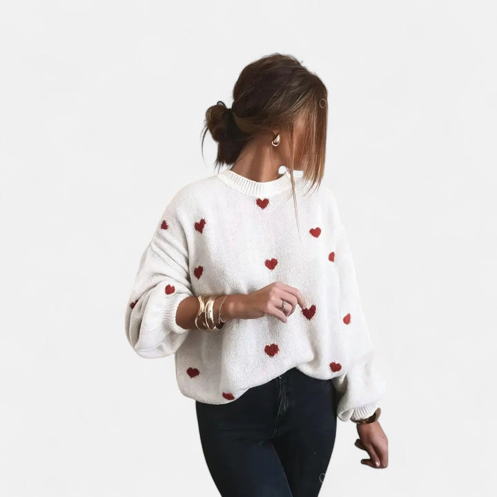 Isla | Hearts Wool Sweater