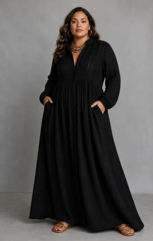 Serena | Flowing Button-Front Maxi Dress