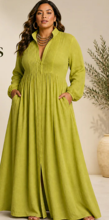 Serena | Flowing Button-Front Maxi Dress
