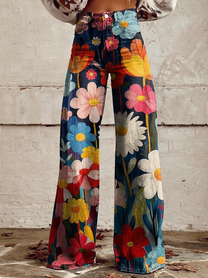 Leena | Floral Wide Pants
