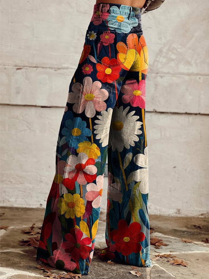 Leena | Floral Wide Pants