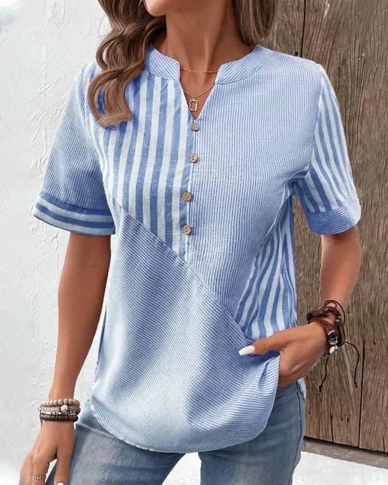 Lila | Soft Stripe Everyday Blouse