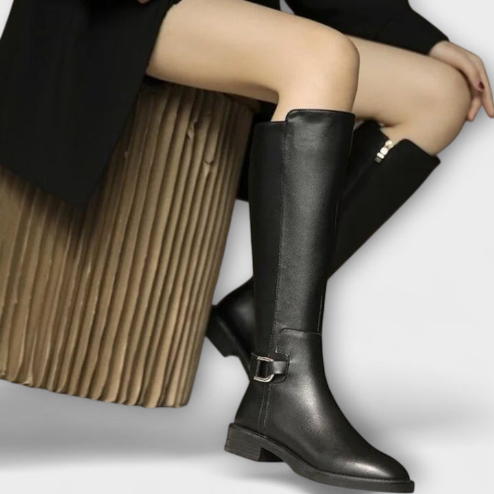 Mira | Leather Knee High Boots