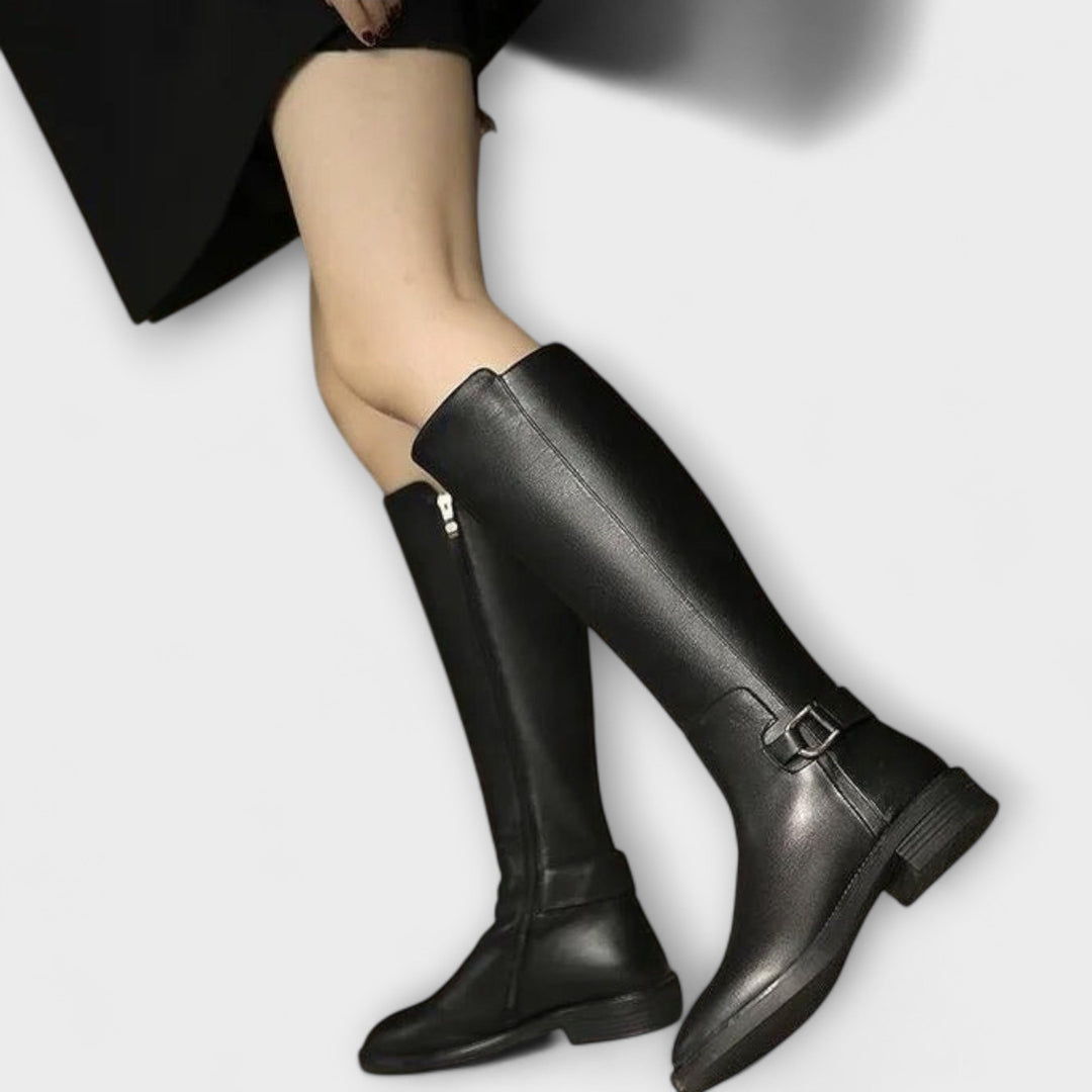 Mira | Leather Knee High Boots