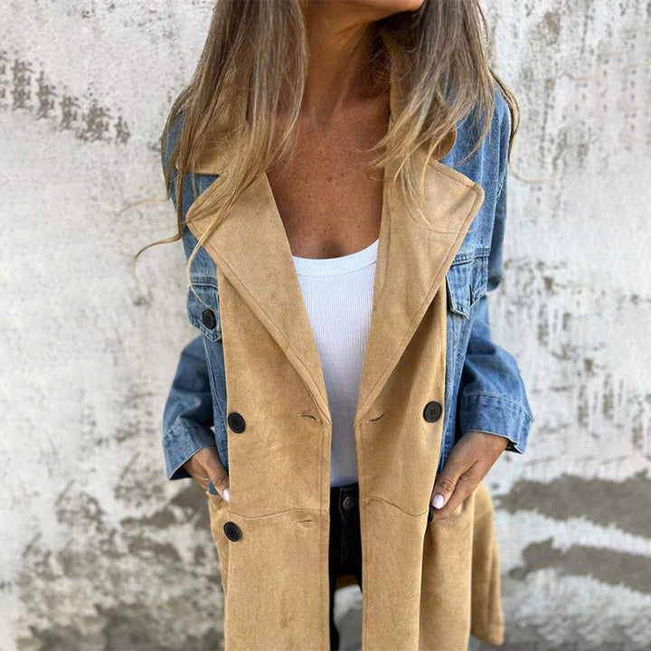 Charly | Mid Length Denim Trench Coat