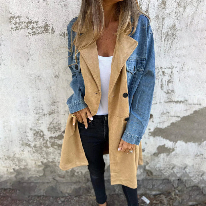 Charly | Mid Length Denim Trench Coat