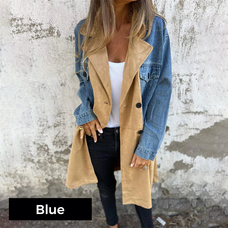 Charly | Mid Length Denim Trench Coat