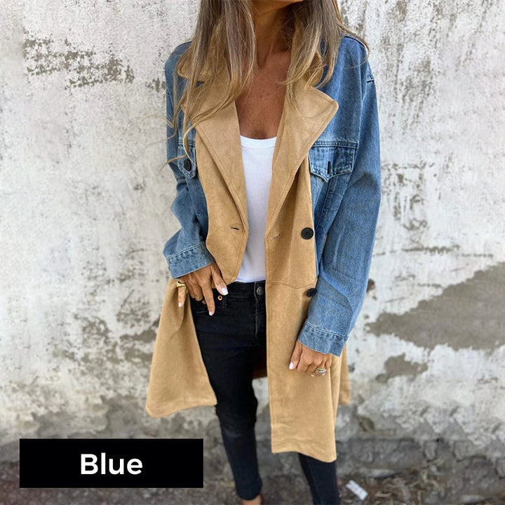 Charly | Mid Length Denim Trench Coat